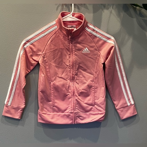 Adidas Pink Zip Front Jacket/girls size 6 - Picture 1 of 10